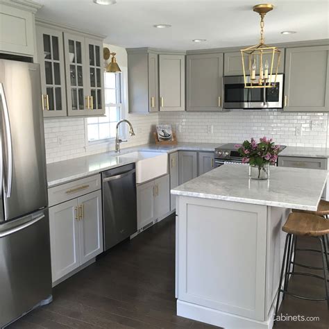 light grey cabinets with stainless steel handles|grey wall cabinets.